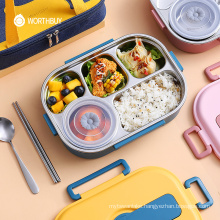 Japanese Portable Lunch Box 18/8 Stainless Steel Food Container For Kids School Picnic Bento Lunch Box Food Storage Box